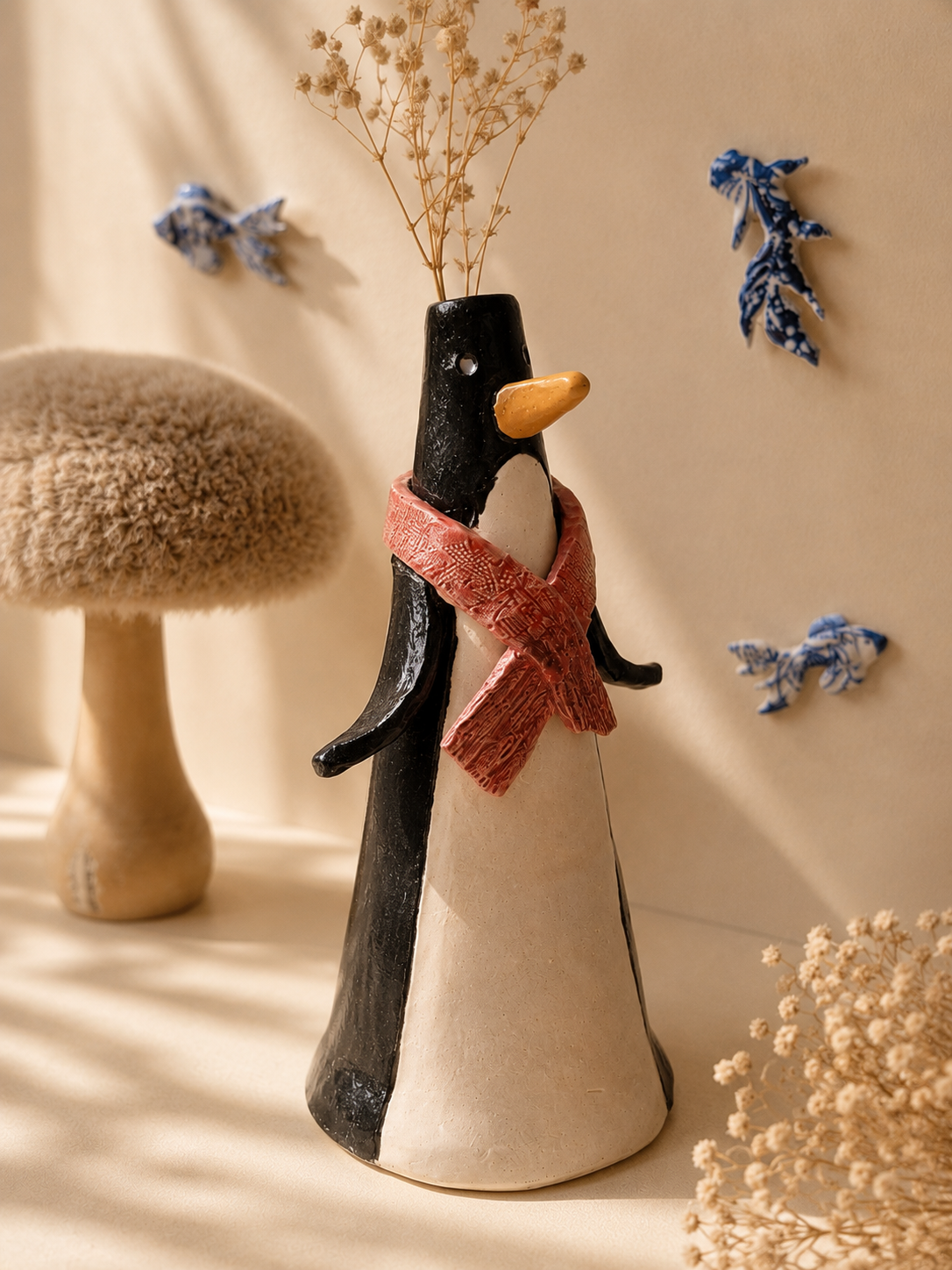 Florero alargado Pingüino friolero